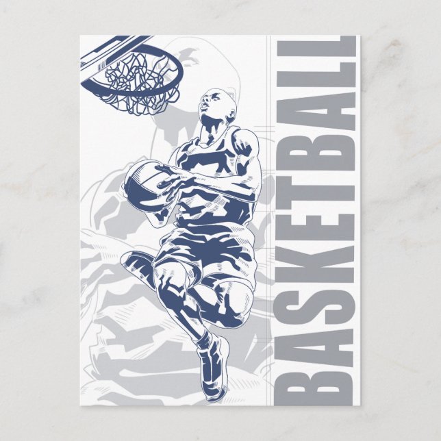 Carte Postale Joueur de basket (Devant)