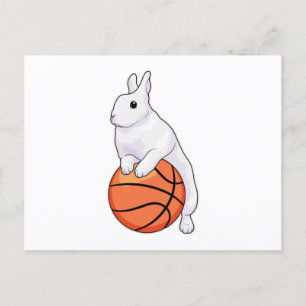 Carte Postale Joueur de basket-ball lapin Basketball