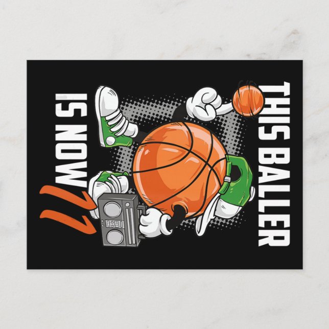 Carte Postale Joueur de basket-ball pour 11e anniversaire Funny  (Devant)