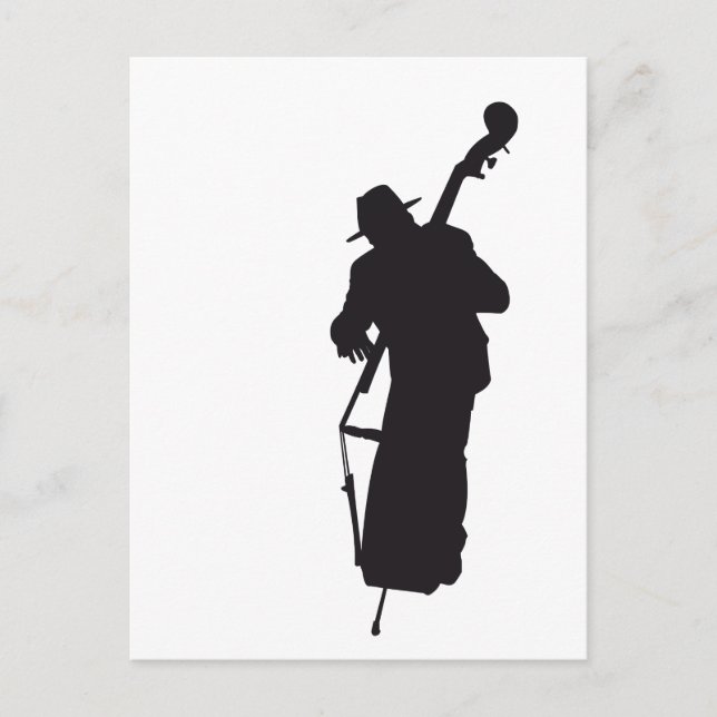 Carte Postale joueur de basse double ansichtkaart (Devant)