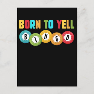 Carte Postale Joueur de Bingo Drôle de toxicomane au Bingo Humou