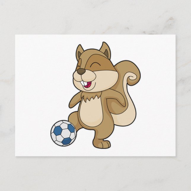 Carte Postale Joueur de football d'écureuil (Devant)
