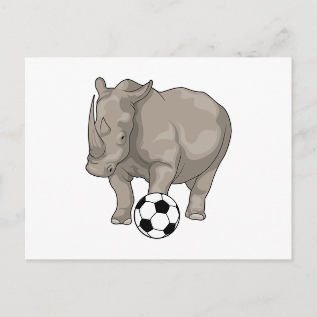 Carte Postale Joueur de football Rhino Football (Devant)