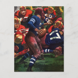 Carte Postale Joueur de football sportif vintage Quartier en jeu