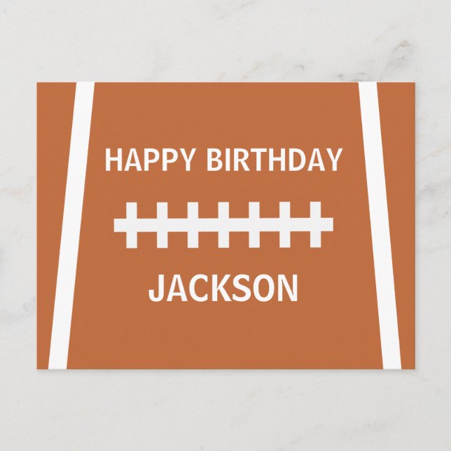 Carte Postale Joueur de football sur mesure Ball Sports heureux  (Devant)