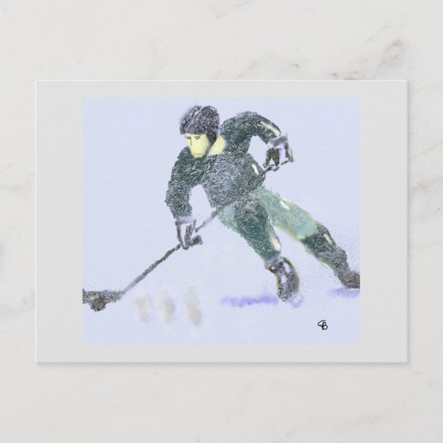 Carte Postale Joueur de hockey (Devant)