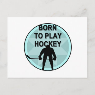Carte Postale Joueur de hockey né pour jouer des tee-shirts et d