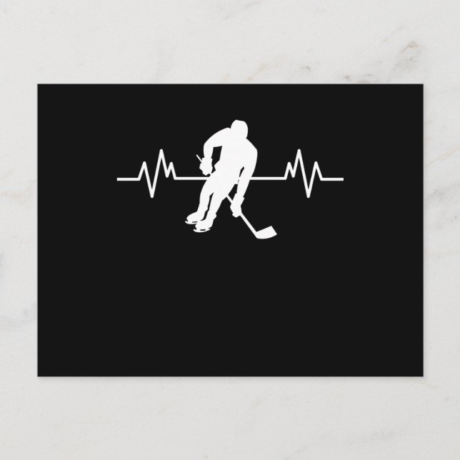 Carte Postale Joueur de hockey sur glace Cadeau amusant et drôle (Devant)