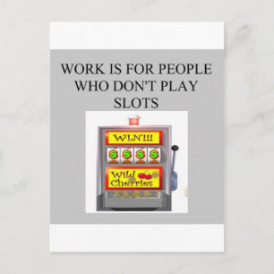 Carte Postale joueur de machines à sous joueur casino joueur
