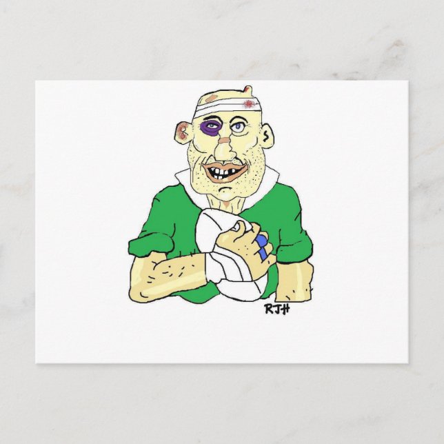 CARTE POSTALE JOUEUR DE RUGBY (Devant)