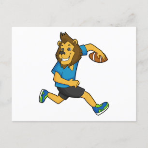 Carte Postale Joueur de rugby Lion Football