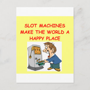Carte Postale joueur de slots
