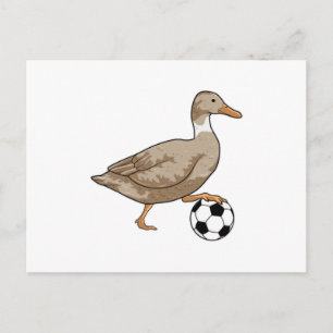 Carte Postale Joueur de soccer canard Soccer
