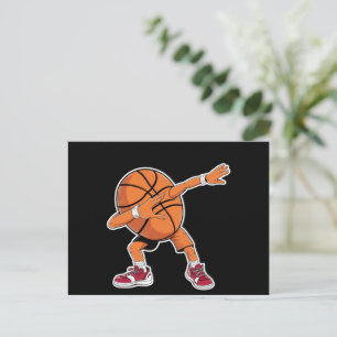 Carte Postale Joueur de sport drôle de balle de basket-ball Dabb