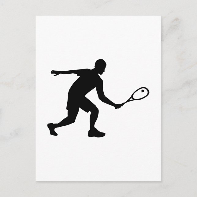 Carte Postale Joueur de squash (Devant)