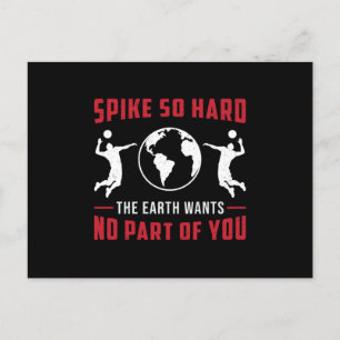 Carte Postale Joueur de volley-ball Spike So Hard Beach Volleyba