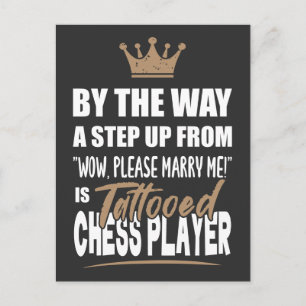 Carte Postale Joueur d'échecs tatoué est l'ultime en appel