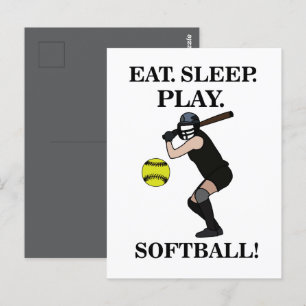 Carte Postale Joueur du softball