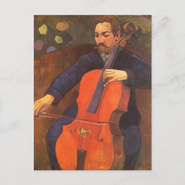 Carte Postale Joueur Schneklud Portrait par Paul Gauguin (Devant)