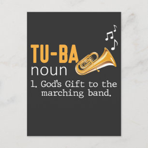 Carte Postale Joueur Tuba Marcher Musicien d'instruments à vent
