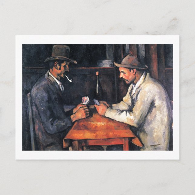 Carte postale Joueurs de cartes Paul Cezanne Peint (Devant)
