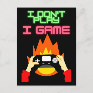 Carte Postale Joueurs de jeux vidéo : Je ne joue pas au jeu