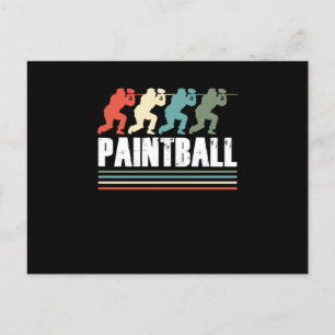 Carte Postale Joueurs de Paintball Vintage Retro Paintball Marke