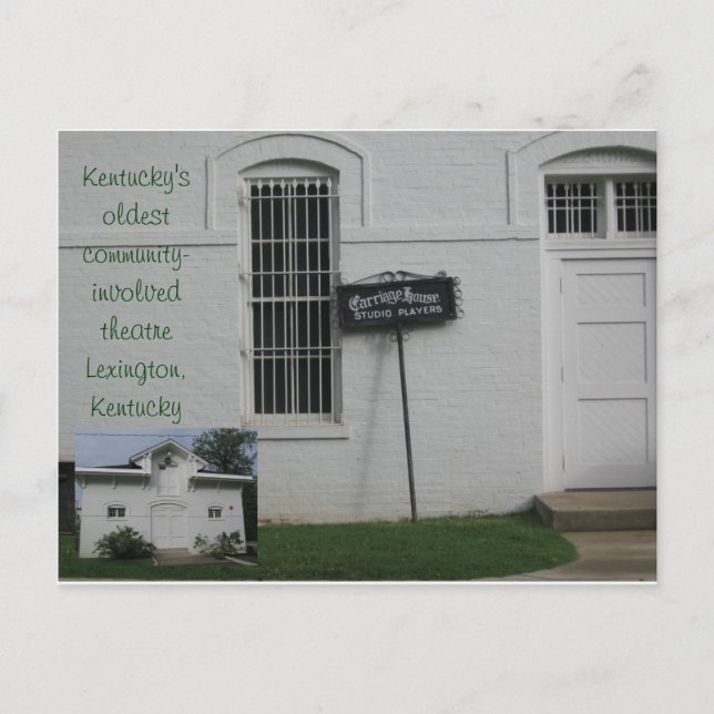 Carte Postale Joueurs Studio au Carriage House Theatre (Devant)