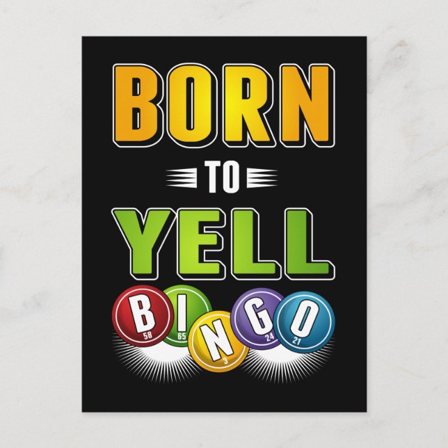 Carte Postale Joueuse de bingo Humour Hommes Femmes Drôle Bingo (Devant)