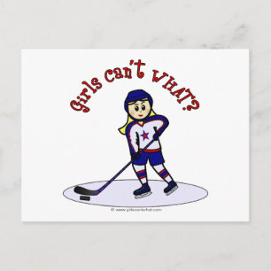 Carte Postale Joueuse de hockey Blonde Girls