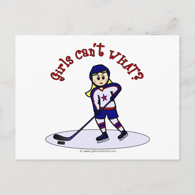 Carte Postale Joueuse de hockey Blonde Girls (Devant)