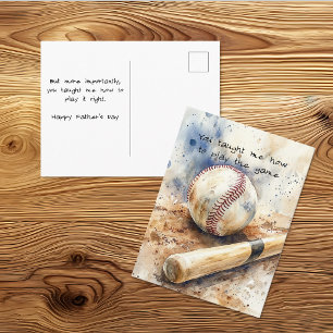 Carte Postale Jouez au jeu de baseball pour la fête des pères
