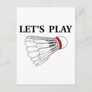 Carte Postale Jouons au badminton