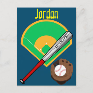 Carte Postale " Jouons au baseball" Baseball