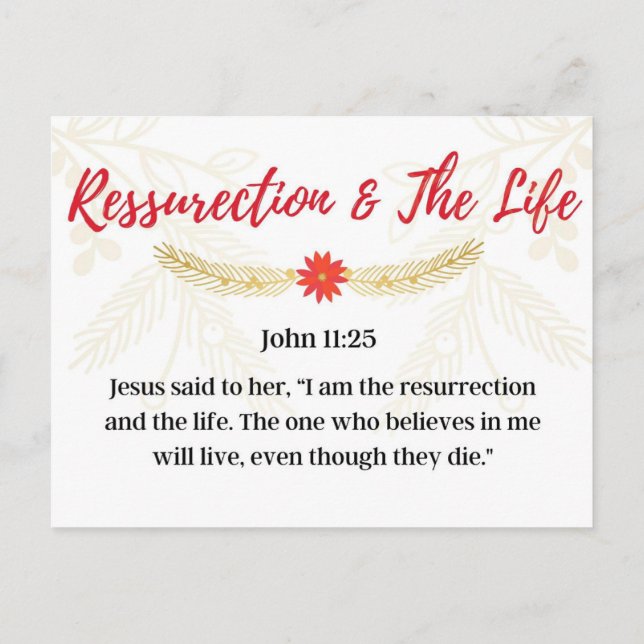 Carte Postale Jour 15. Noms De Jésus Résurrection & La Vie Po (Dos)