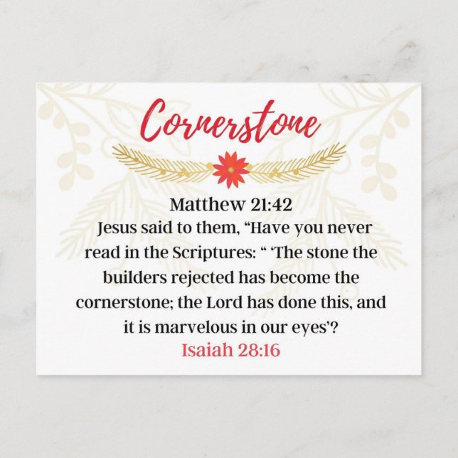 Carte Postale Jour 18. Noms De Jésus | Avent Cornerstone (Dos)