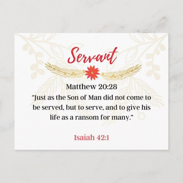 Carte Postale Jour 22 | Noms De Jésus | Avent Servant (Dos)
