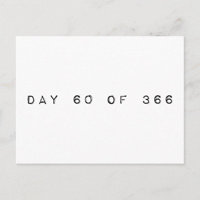 Carte Postale jour 60 sur 366 JOUR DU FEUILLE (Devant)