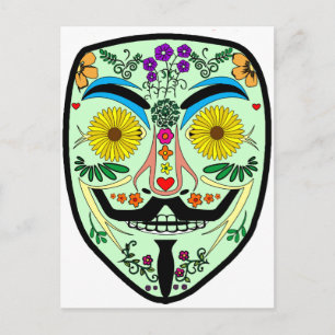 Carte Postale Jour ANONYME du Masque d'Anon Art Mort 2 4Chan