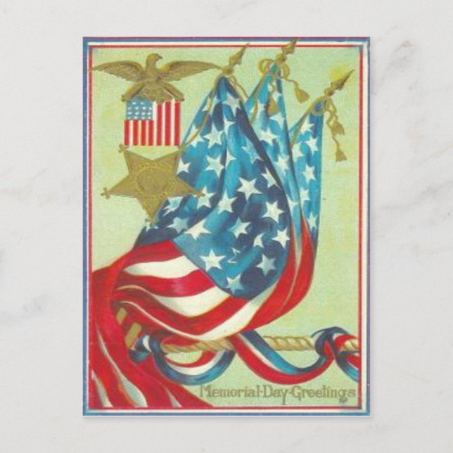 Carte Postale Jour commémoratif de l'aigle étoile d'or des États (Devant)