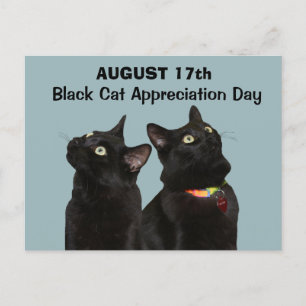 Carte postale Jour d'appréciation du chat noir