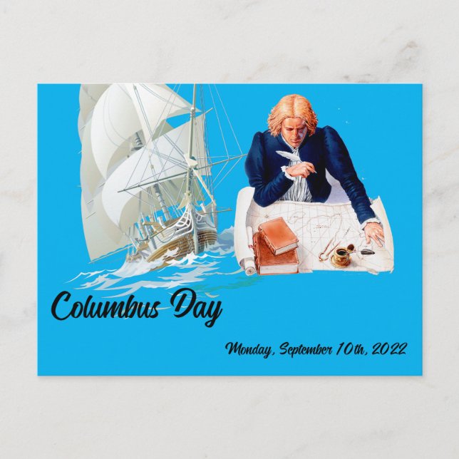 Carte Postale Jour de Columbus (Devant)