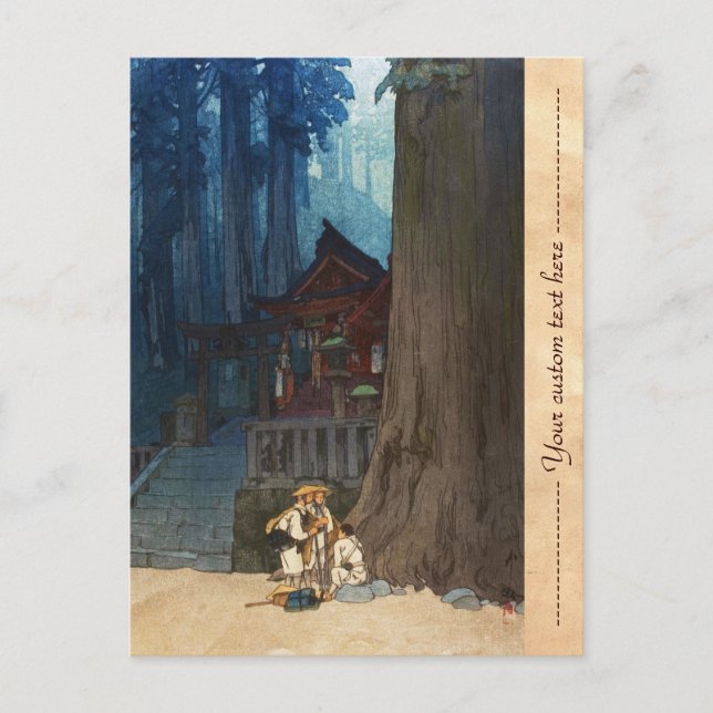 Carte Postale Jour de folie à Nikko Hiroshi Yoshida (Devant)
