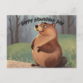 Carte Postale Jour de la marmotte : une célébration du printemps