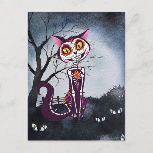 Carte Postale Jour de la mort Cat crâne de sucre