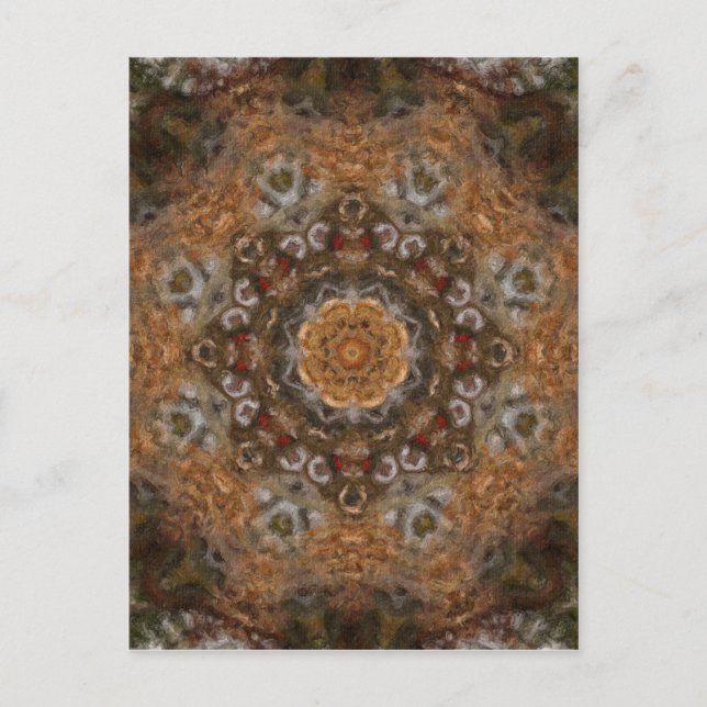 Carte Postale Jour de la récolte Impasto Kaleidoscope Art 5 (Devant)