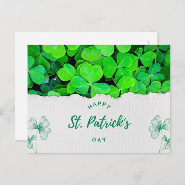 Carte Postale Jour de la Saint Patrick (Devant / Derrière)
