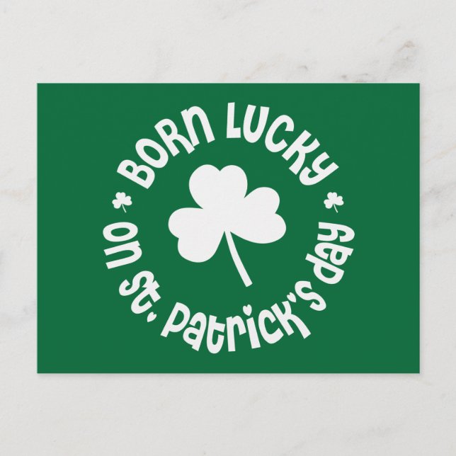 Carte Postale Jour de la Saint Patrick Anniversaire (Devant)