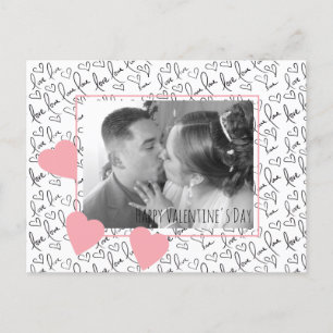 Carte Postale Jour de la Saint-Valentin Coeurs Dessinés à la Mai