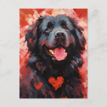 Jour de la Saint-Valentin du chien Terre-Neuve